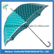 Parasol de couro de impressão de moda Long Automatic Lace Woman Umbrella